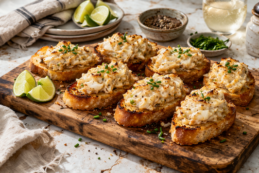 Black Pepper Crab Toasts