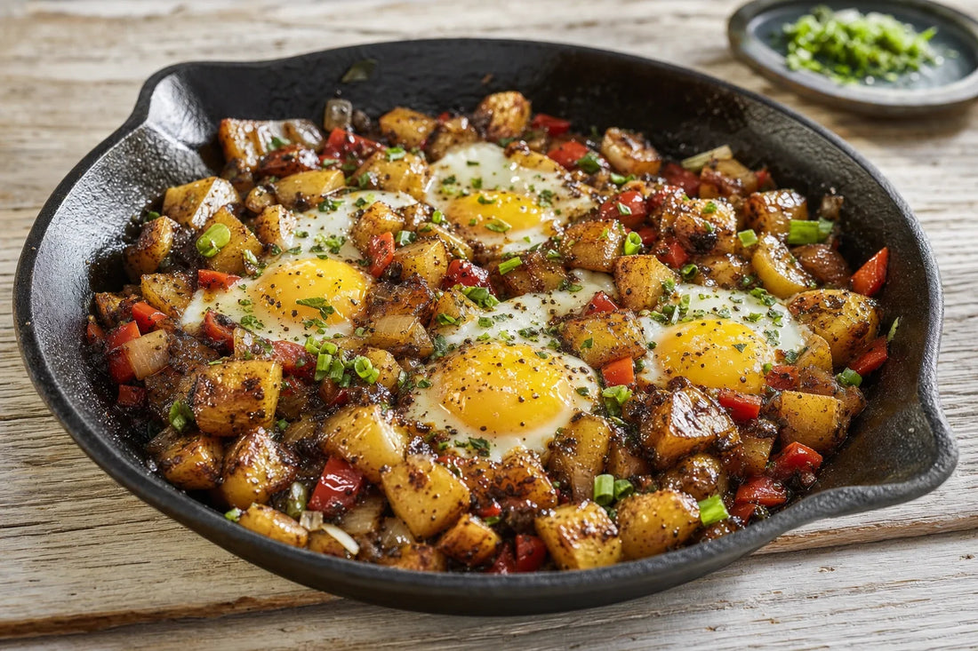 Black Pepper Potato and Egg Breakfast Hash