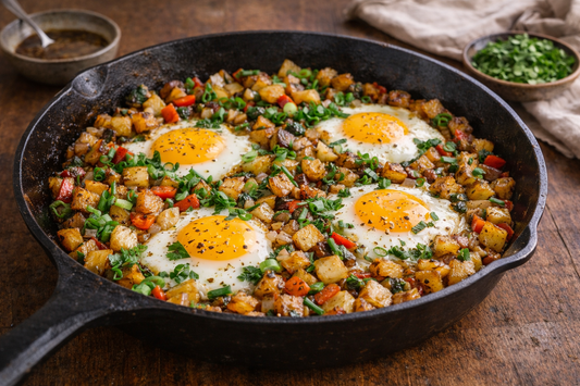 Black Pepper Potato and Egg Breakfast Hash