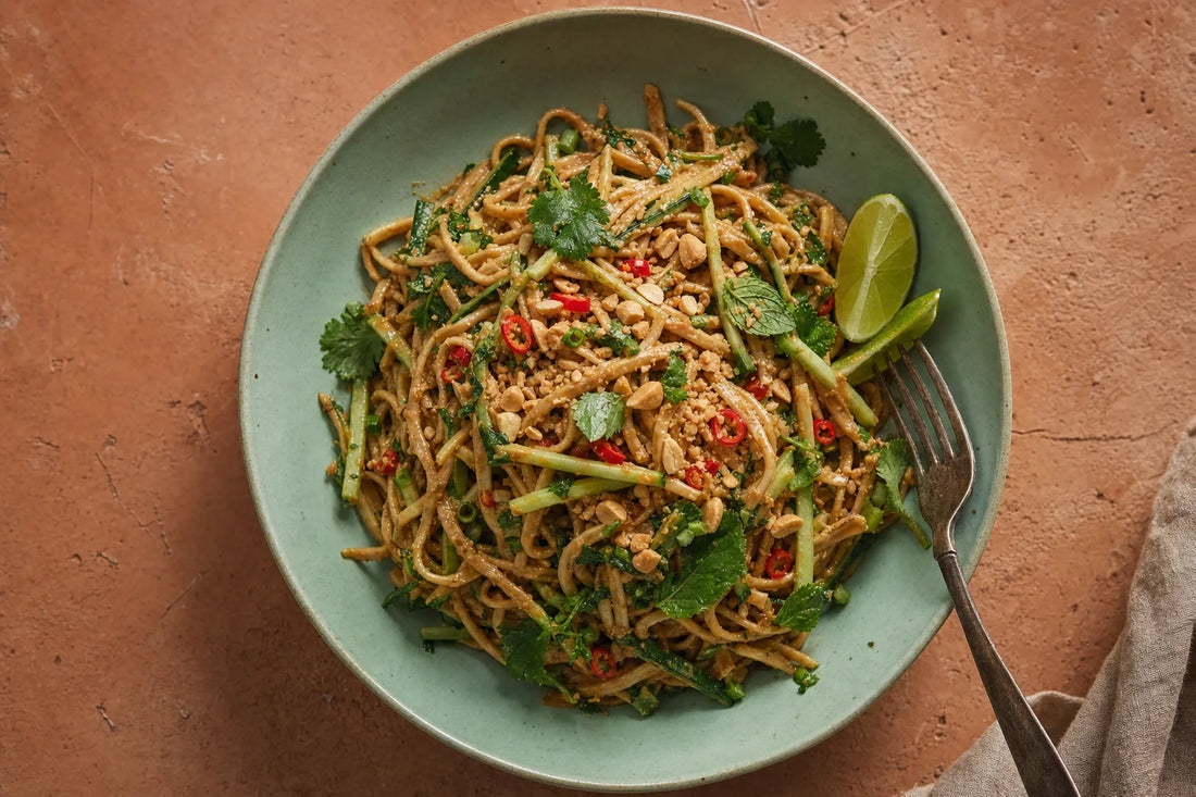Classic Peanut Noodles with Cucumbers and Herbs