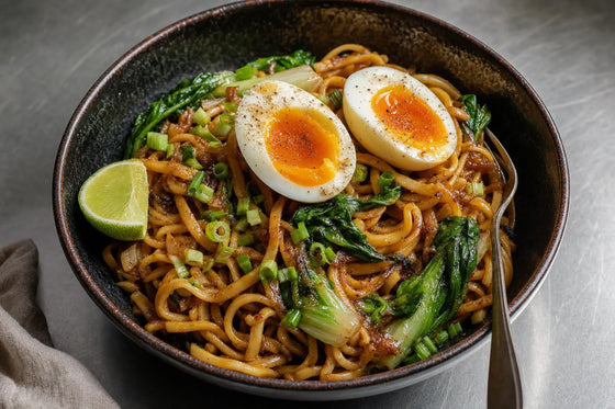 Hokkien Mee Breakfast Noodles with Jammy Eggs