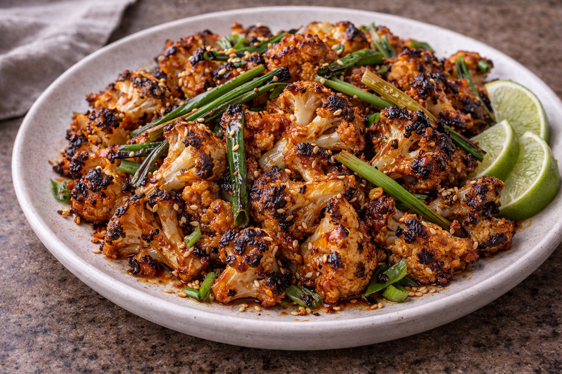 Sweet Chili Sambal Cauliflower with Charred Scallions