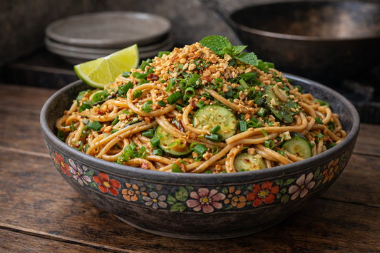 Classic Peanut Noodles with Cucumbers and Herbs
