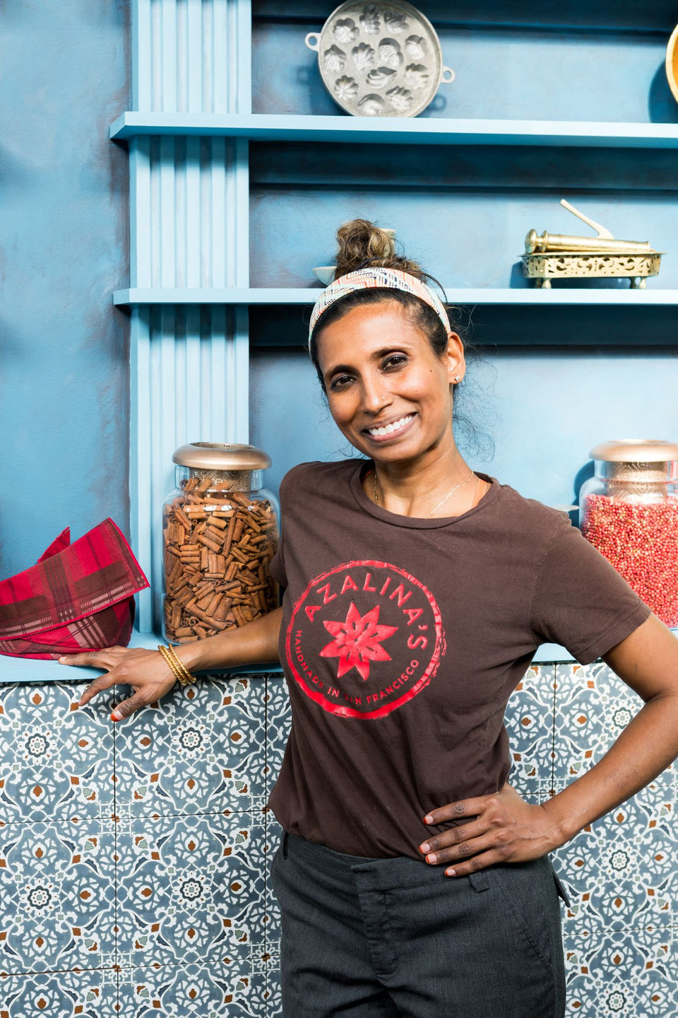 Portrait of Chef Azalina at her restaurant in San Francisco